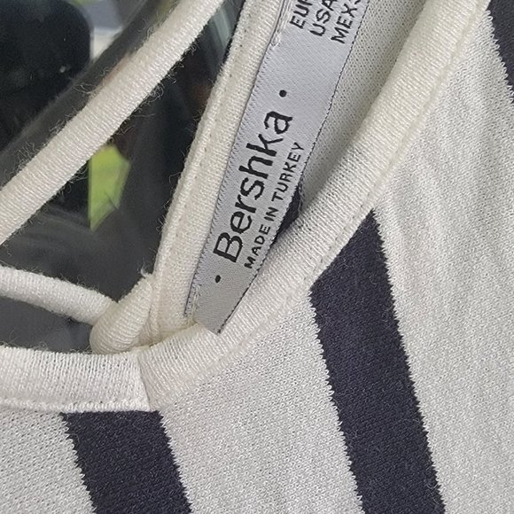 Bershka Nautical Maxi Tie Back Maxi Dress - Picture 7 of 8